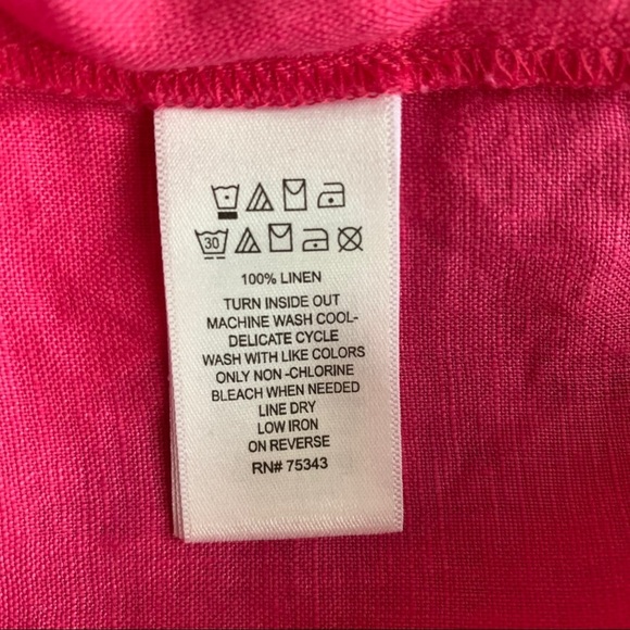 NWT SIGRID OLSEN Color Block Pink & Orange Linen Mini Dress Size Medium - Picture 7 of 7